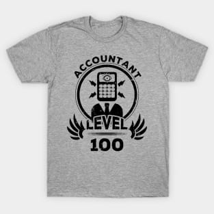 Level 100 Accountant Accountancy Fan Gift T-Shirt